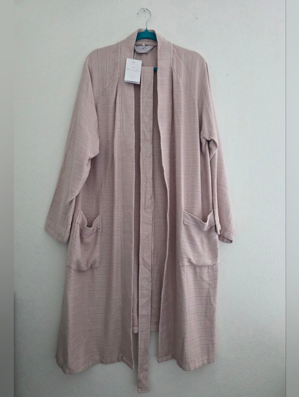 Luin Living  Bamboo Morning Gown In Dusty Rose 90% Bamboo/10% Cotton Sz L/XL NWT